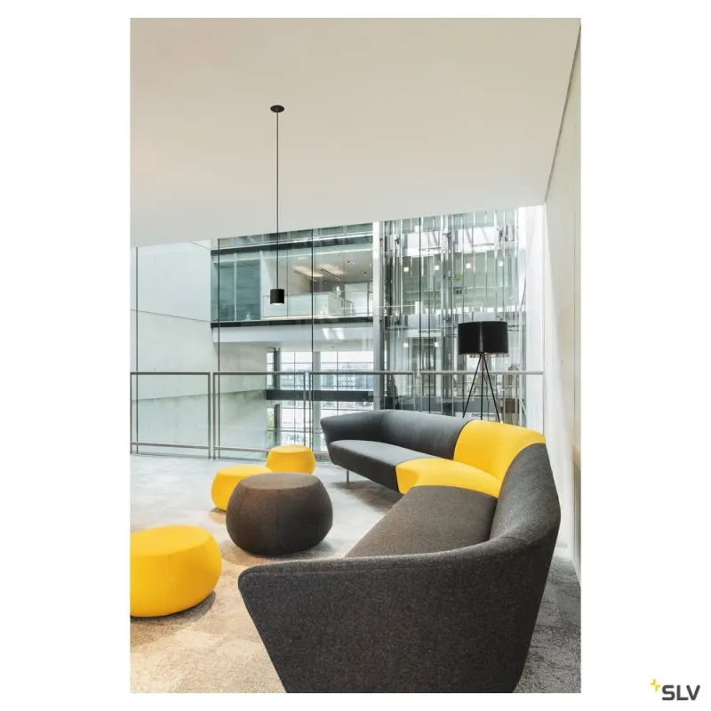 FENDA, lampadaire intérieur, trépied, noir, E27, 40W max, sans abat-jour