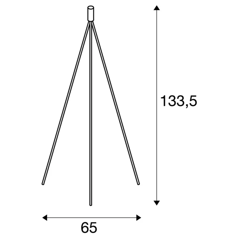FENDA, lampadaire intérieur, trépied, noir, E27, 40W max, sans abat-jour