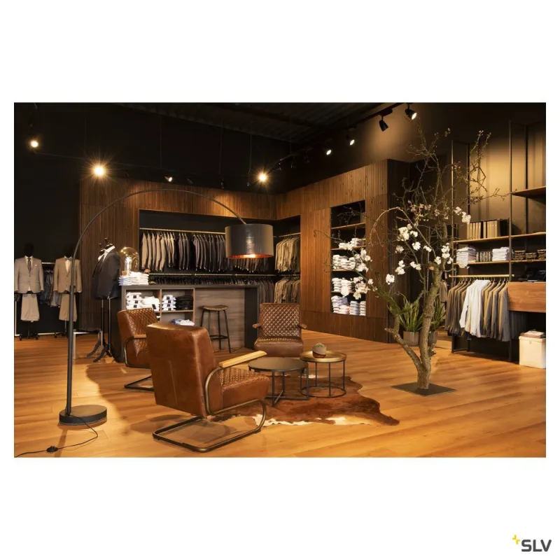 FENDA BOW BASE, lampadaire intérieur, noir, E27, 25W max, sans abat-jour