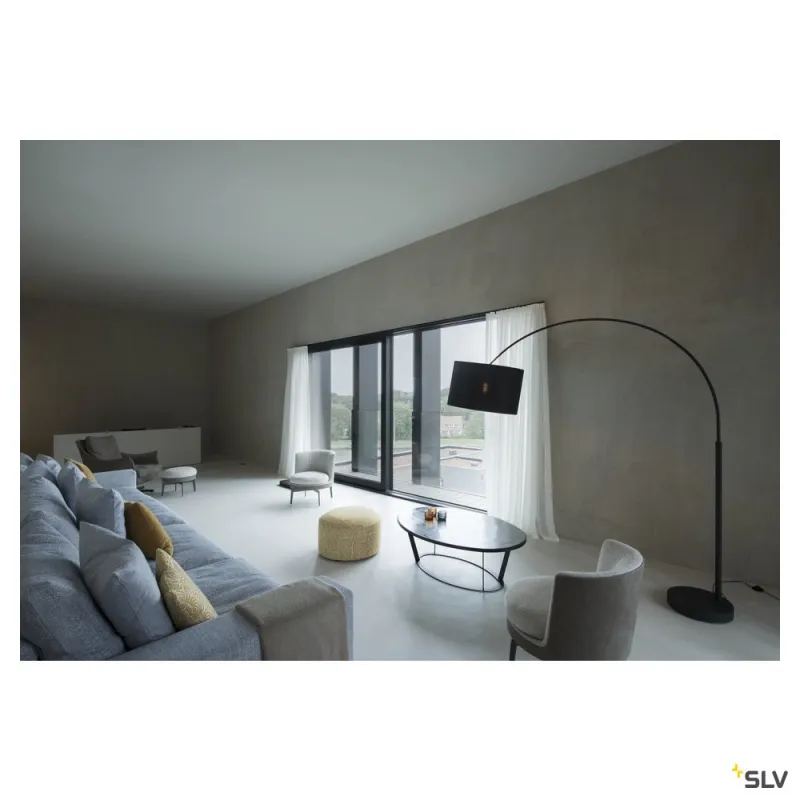FENDA BOW BASE, lampadaire intérieur, noir, E27, 25W max, sans abat-jour
