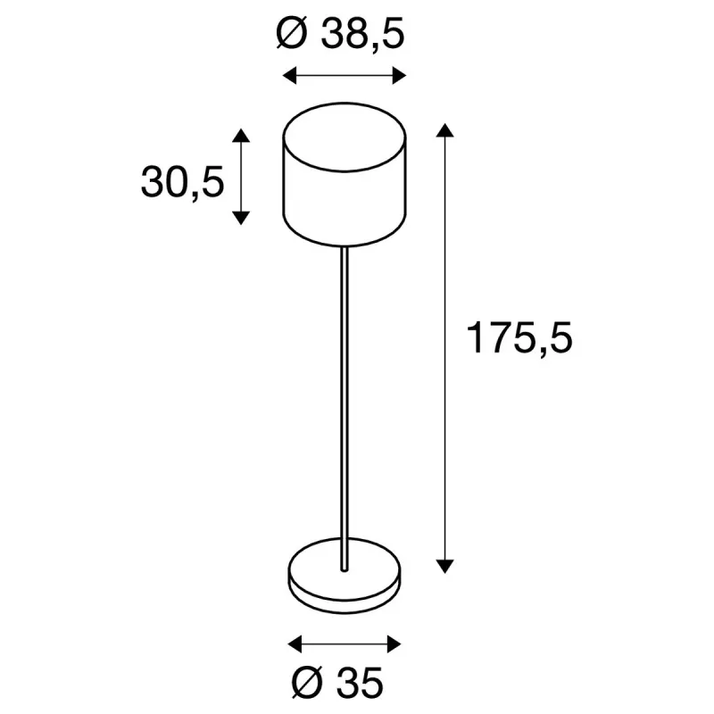 ADEGAN MANILA, lampadaire extérieur, inox/anthracite, E27, 15W max, IP44