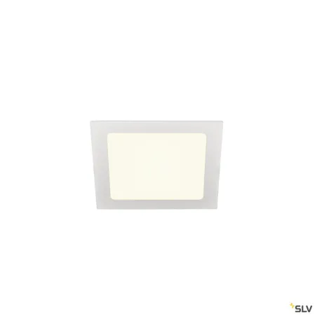 SENSER 18, encastré de plafond intérieur, carré, blanc, LED, 9,7W, 4000K