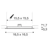 SENSER 18, encastré de plafond intérieur, carré, blanc, LED, 9,7W, 4000K