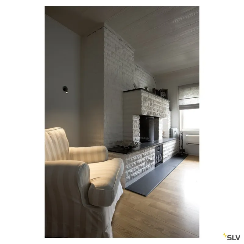 KARPO 30, encastré de plafond ou mural intérieur, noir, LED, 7,5W, 3000K