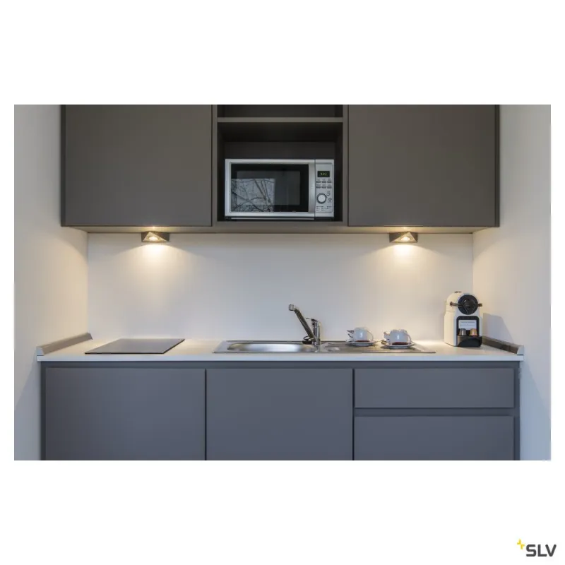 DL 126, encastré de plafond ou mural intérieur, chrome, LED, 2,8W, 3000K