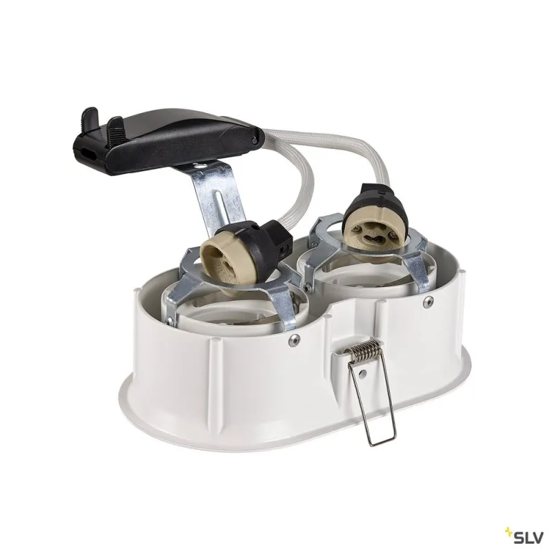 HORN, encastré de plafond intérieur, double, blanc, GU10/QPAR51, 25W max