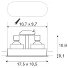 HORN, encastré de plafond intérieur, double, blanc, GU10/QPAR51, 25W max