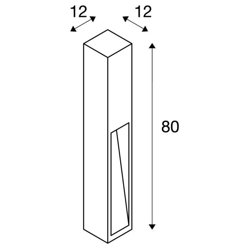 RUSTY® SLOT 80, borne extérieure, fonte rouillée, LED, 8,6W, 3000K, IP55