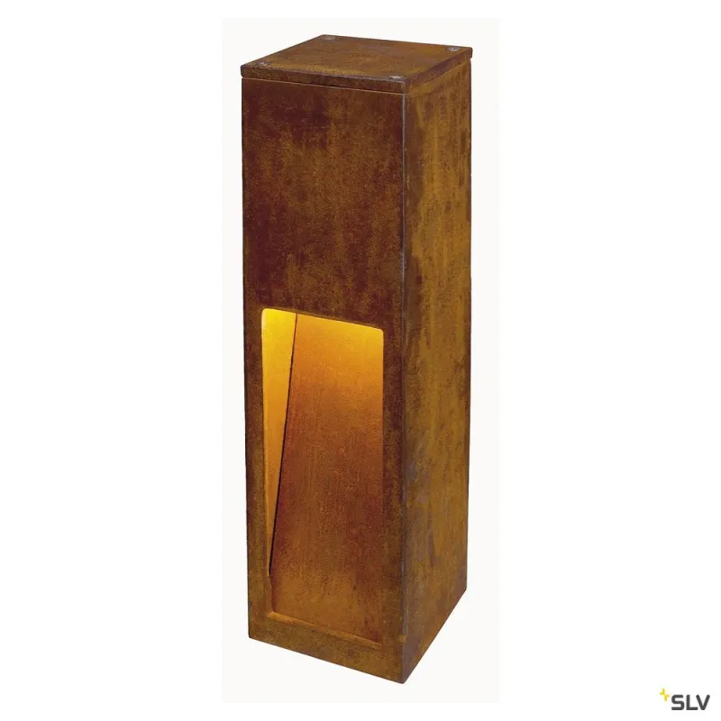 RUSTY® SLOT 50, borne extérieure, fonte rouillée, LED, 8,6W, 3000K, IP55