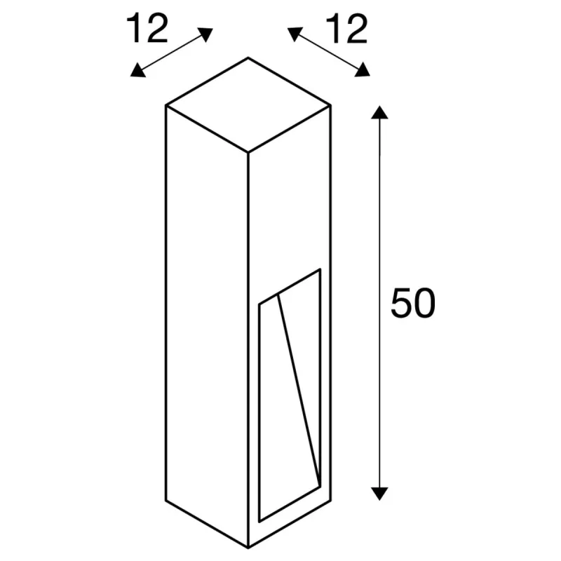 RUSTY® SLOT 50, borne extérieure, fonte rouillée, LED, 8,6W, 3000K, IP55