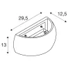 PLASTRA, applique intérieure, incurvé, blanc, R7s 118mm/QT-DE12, 20W max