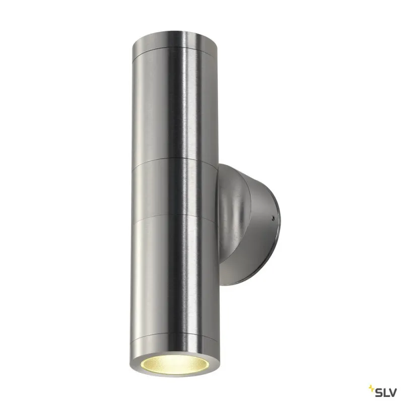 ASTINA, applique extérieure, alu brossé, GU10/TCR50-SE, 2x 11W max, IP44
