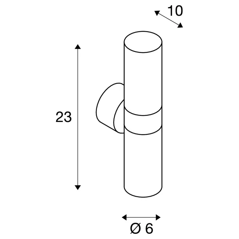ASTINA, applique extérieure, alu brossé, GU10/TCR50-SE, 2x 11W max, IP44