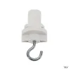 S-TRACK, adaptateur avec crochet, pour rail 3 allumages, intérieur, blanc
