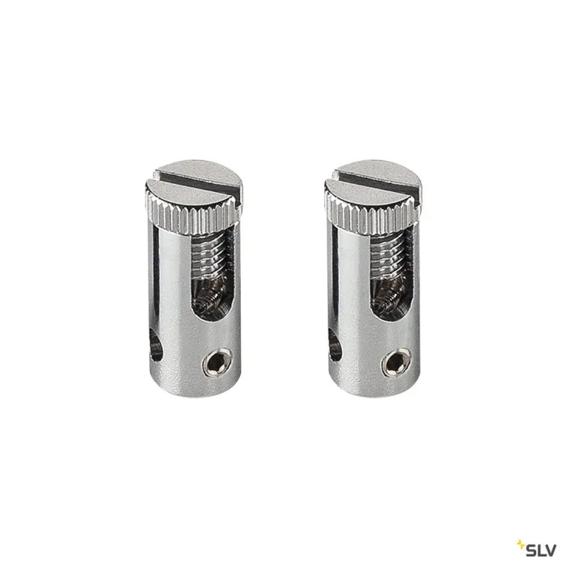 TENSEO, alimentation, intérieur, pour câble tendu T.B.T, chrome, 2 pièces