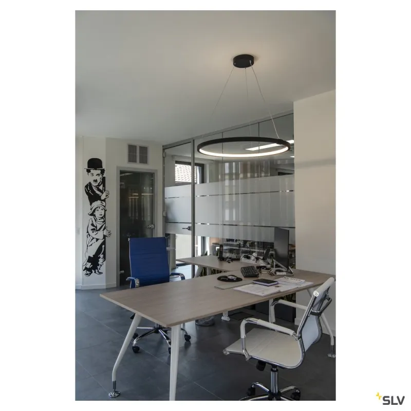 ONE 80, suspension intérieure, noir, LED, 35W, 3000K/4000K, variable Dali