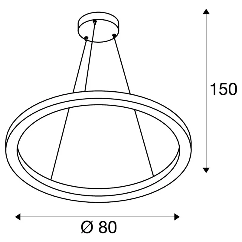 ONE 80, suspension intérieure, noir, LED, 35W, 3000K/4000K, variable Dali