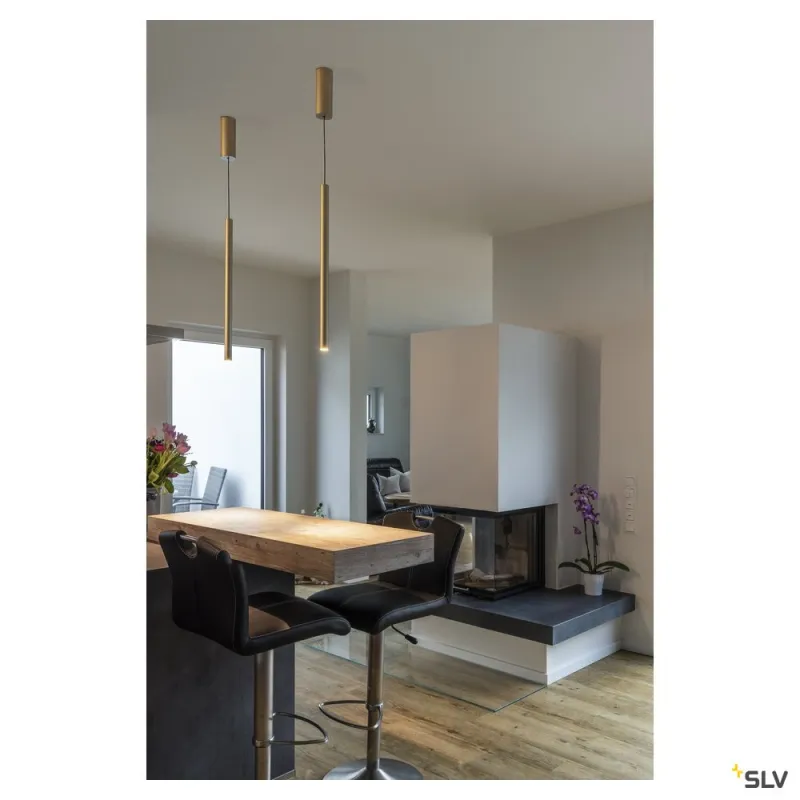 HELIA 30, suspension intérieure, laiton brossé, LED, 10W, 3000K, variable