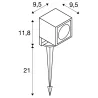 NAUTILUS 10, projecteur extérieur, carré, rouille, LED, 8,5W, 3000K, IP65