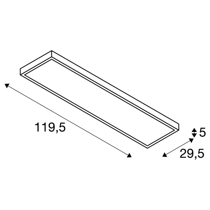 PANEL, plafonnier intérieur, 1200x300mm, blanc, LED, 45W, 3000K, variable