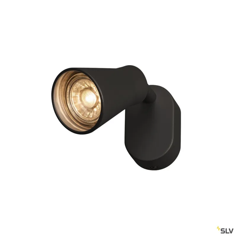 AVO, applique et plafonnier intérieur, simple, noir, GU10/QPAR51, 50W max