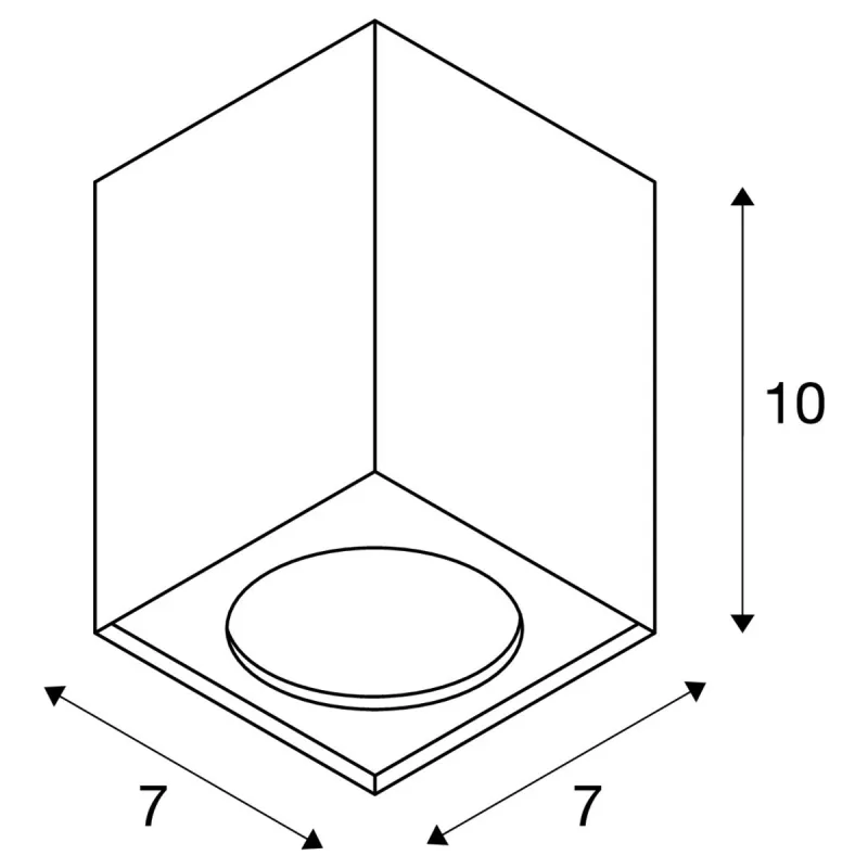 ALTRA DICE, plafonnier intérieur, simple, gris/noir, GU10/QPAR51, 35W max
