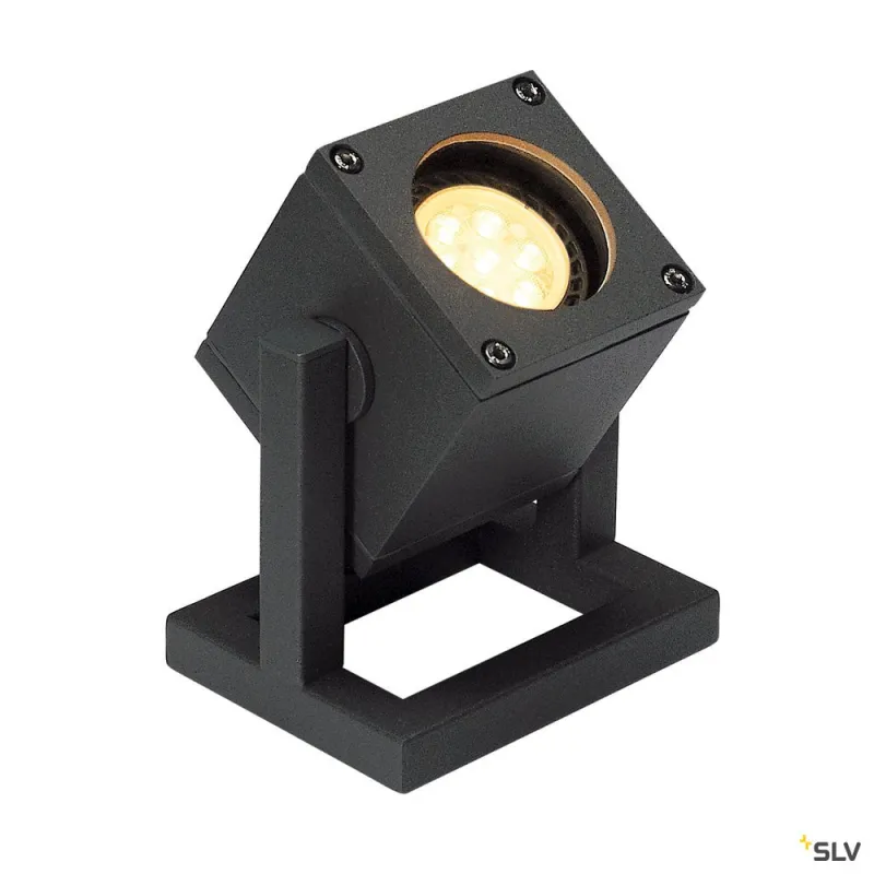 CUBIX, luminaire mobile extérieur, anthracite, GU10/QPAR51, 25W max, IP44