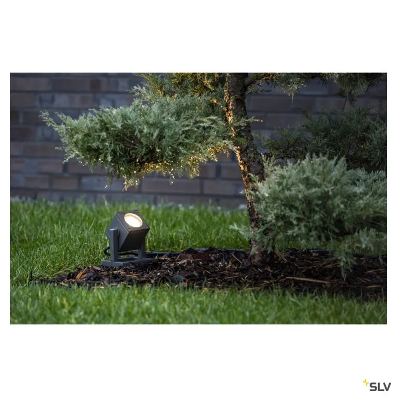 CUBIX, luminaire mobile extérieur, anthracite, GU10/QPAR51, 25W max, IP44