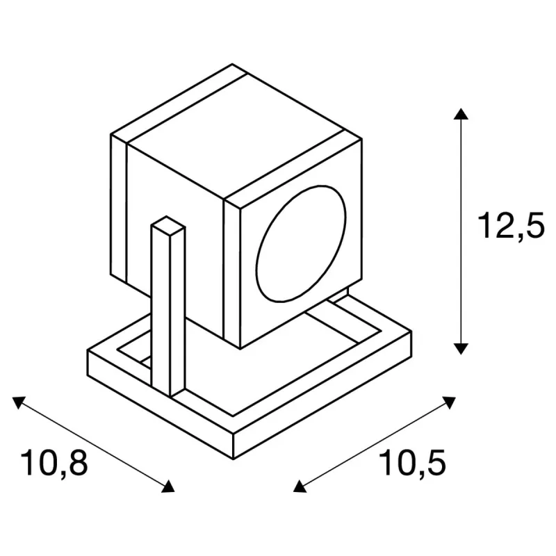 CUBIX, luminaire mobile extérieur, anthracite, GU10/QPAR51, 25W max, IP44