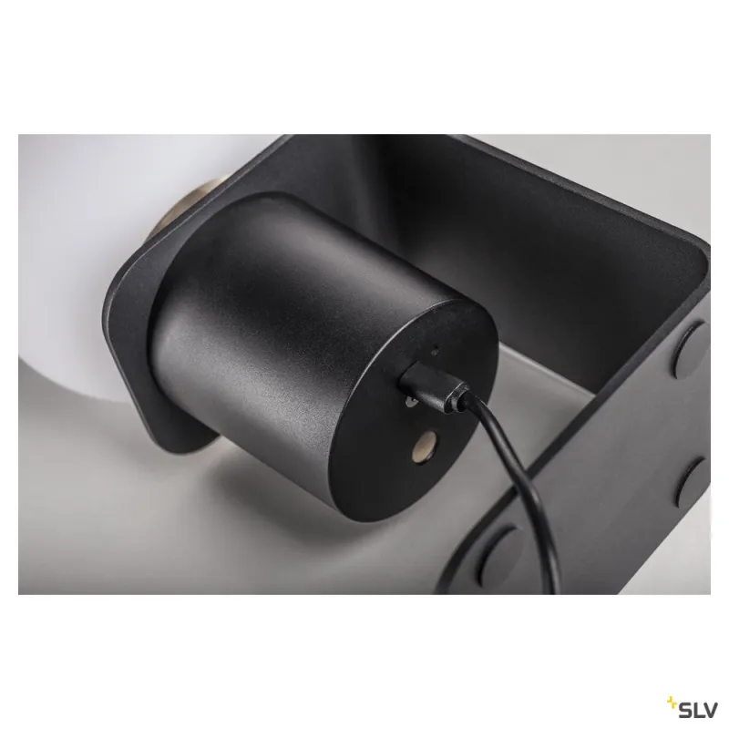 TONILA, lampe à poser intérieure, noir/laiton, LED, 1,6W, 2700K, sans fil