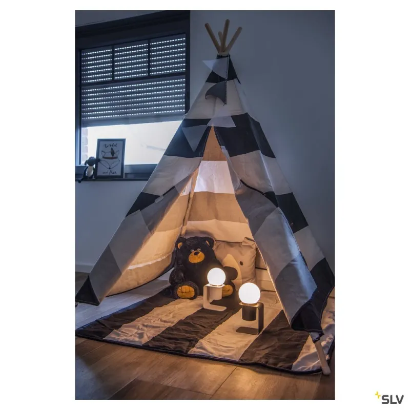 TONILA, lampe à poser intérieure, noir/laiton, LED, 1,6W, 2700K, sans fil