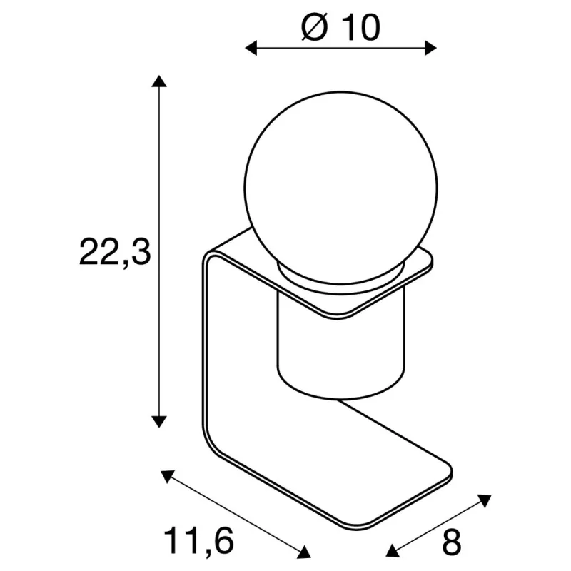 TONILA, lampe à poser intérieure, noir/laiton, LED, 1,6W, 2700K, sans fil