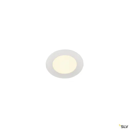 SENSER 12, encastré de plafond intérieur, rond, blanc mat, LED, 6W, 3000K