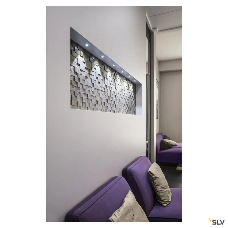 DEKLED, encastré de plafond ou mural intérieur, aluminium, LED, 1W, 3000K