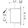 FRAME BASIC, encastré de plafond ou mural intérieur, gris, LED, 1W, 3000K