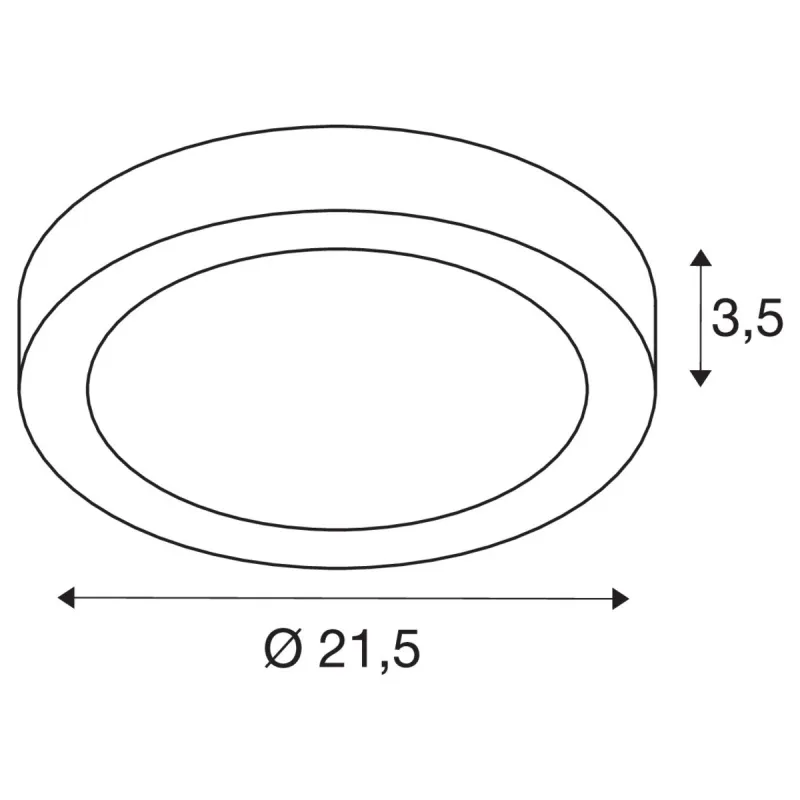 SENSER 24, applique et plafonnier intérieur, rond, blanc, LED, 15W, 4000K