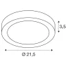 SENSER 24, applique et plafonnier intérieur, rond, blanc, LED, 15W, 4000K