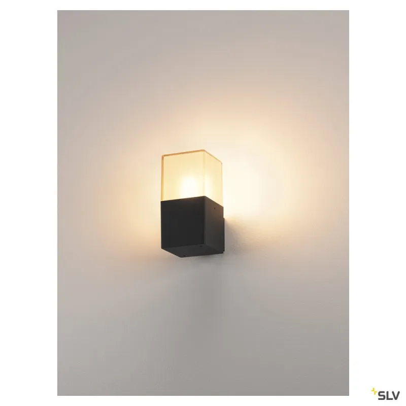 GRAFIT, applique extérieure, carré, anthracite, E27/TC-DSE, 11W max, IP44