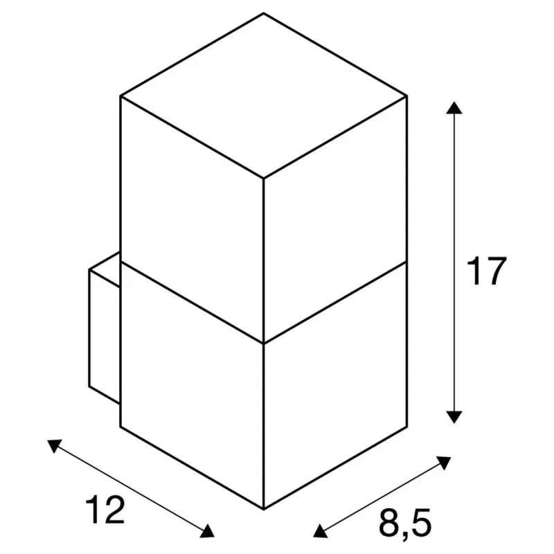GRAFIT, applique extérieure, carré, anthracite, E27/TC-DSE, 11W max, IP44