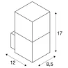 GRAFIT, applique extérieure, carré, anthracite, E27/TC-DSE, 11W max, IP44