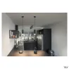 HELIA 50 TRACK, spot pour rail 1 allumage intérieur, noir, LED, 11W, 3000K