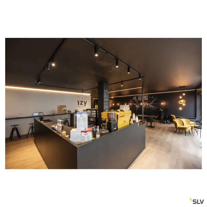 HELIA 50 TRACK, spot pour rail 1 allumage intérieur, noir, LED, 11W, 3000K