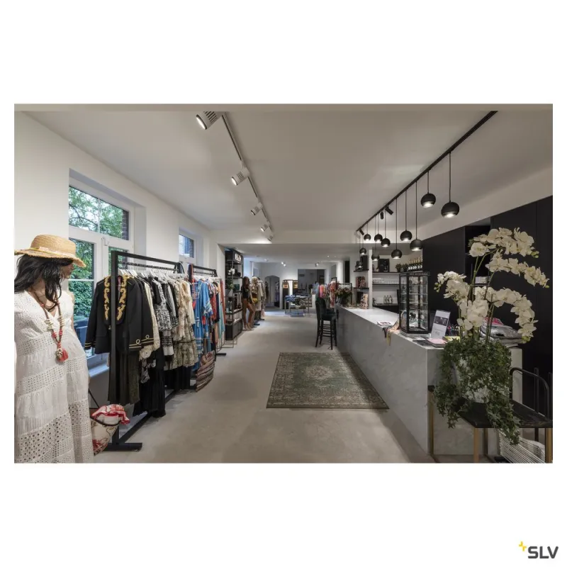 HELIA 50 TRACK, spot pour rail 1 allumage intérieur, noir, LED, 11W, 3000K