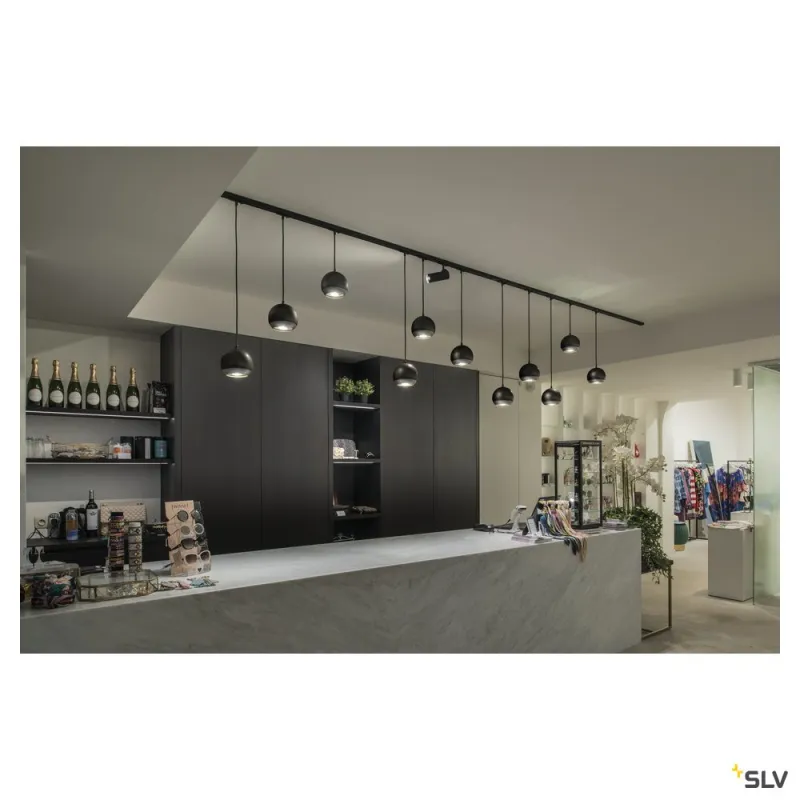 HELIA 50 TRACK, spot pour rail 1 allumage intérieur, noir, LED, 11W, 3000K