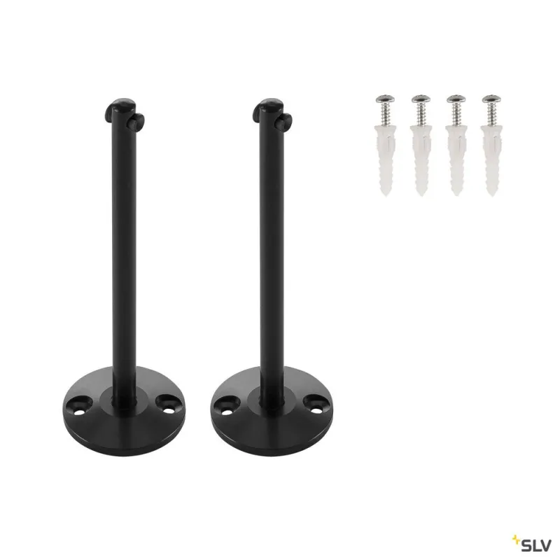 TENSEO, renvois plafond, intérieur, pour câble tendu T.B.T, noir, 2 pièces