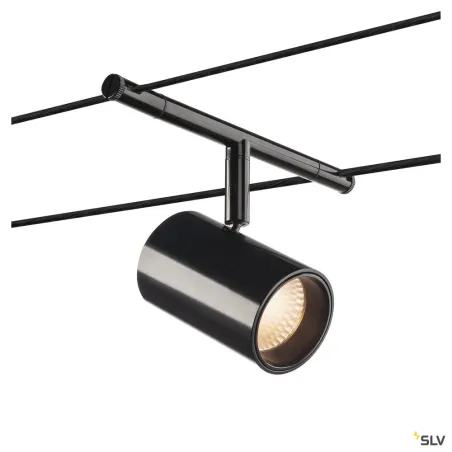 NOBLO SPOT, spot pour câble tendu T.B.T. intérieur, noir, LED, 8,5W, 2700K