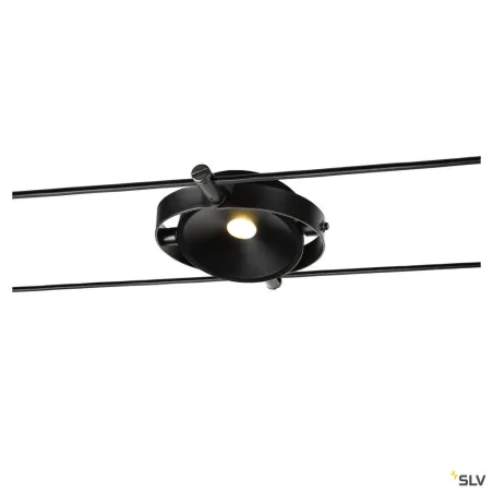 DURNO, spot pour câble tendu T.B.T. TENSEO intérieur, noir, LED, 6W, 2700K