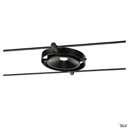 DURNO, spot pour câble tendu T.B.T. TENSEO intérieur, noir, LED, 6W, 2700K