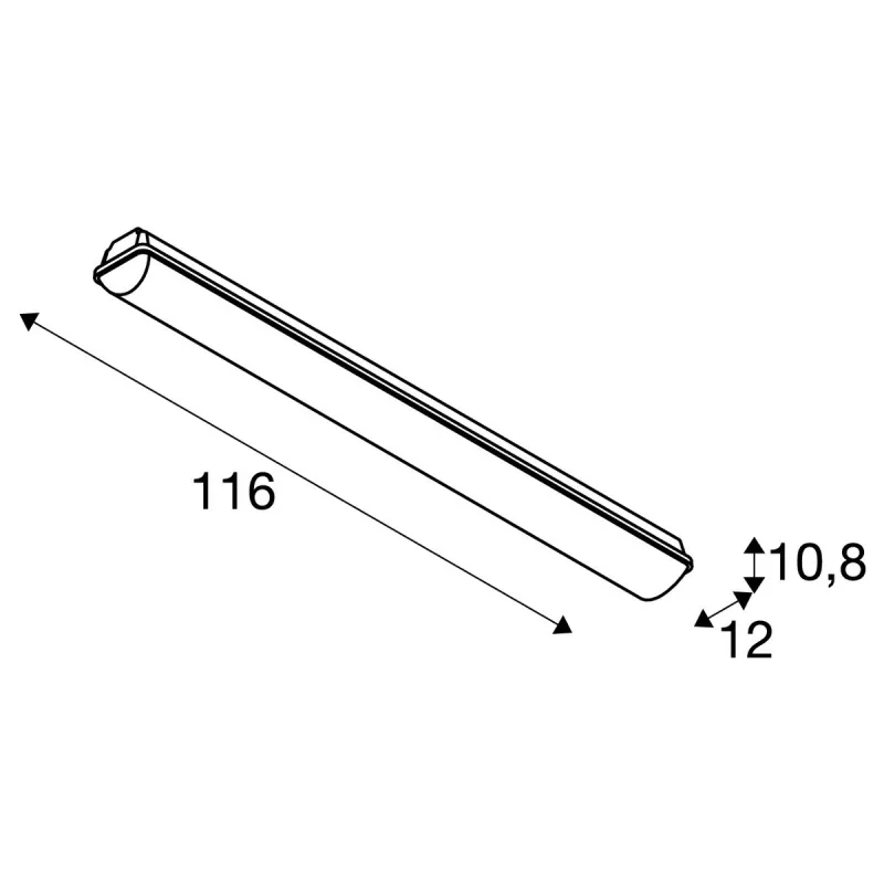 IMPERVA 120, applique et plafonnier extérieur, gris, LED, 40W, 3000K, IP66