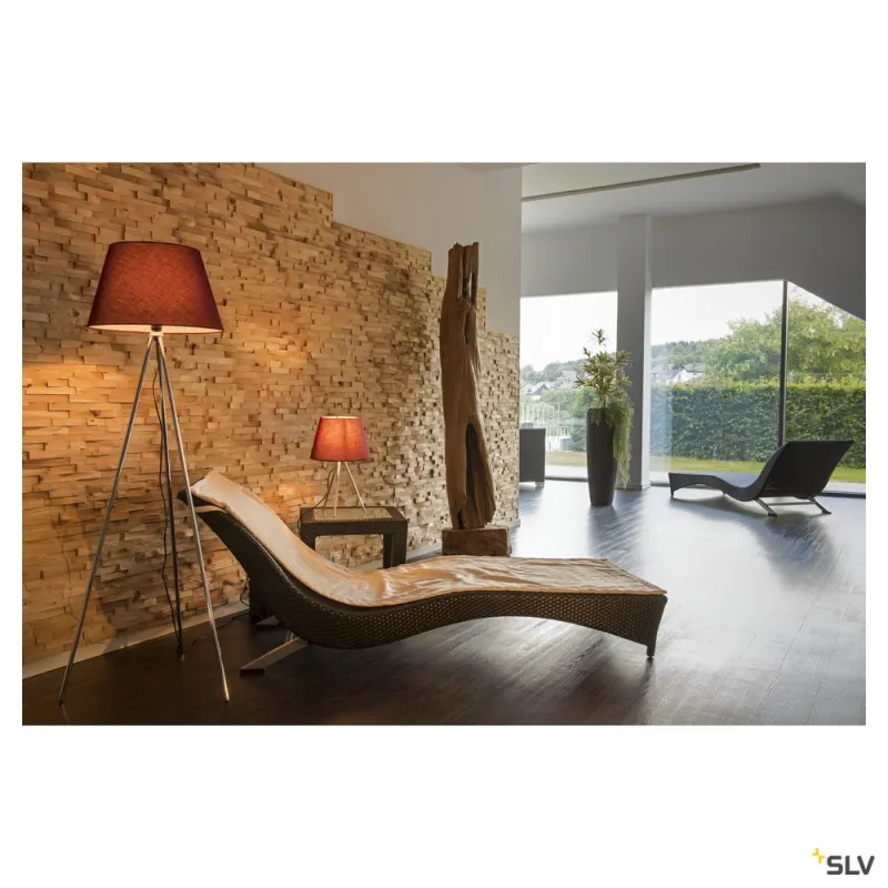 FENDA, lampadaire intérieur, trépied, chrome, E27, 40W max, sans abat-jour